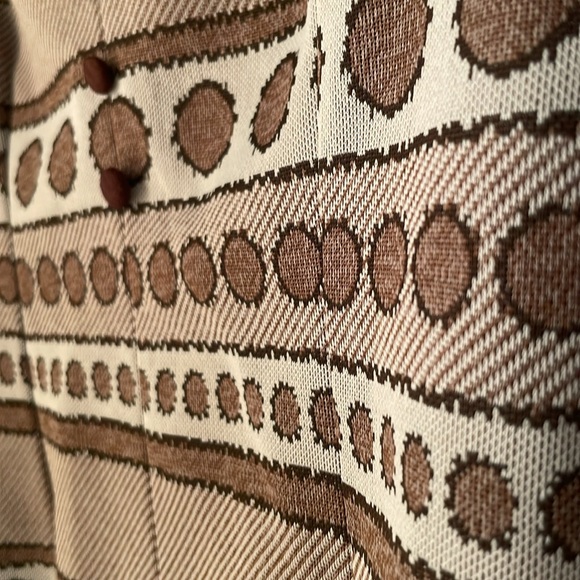 Vintage handmade long sleeve printed cropped 70’s style blouse - Picture 5 of 6